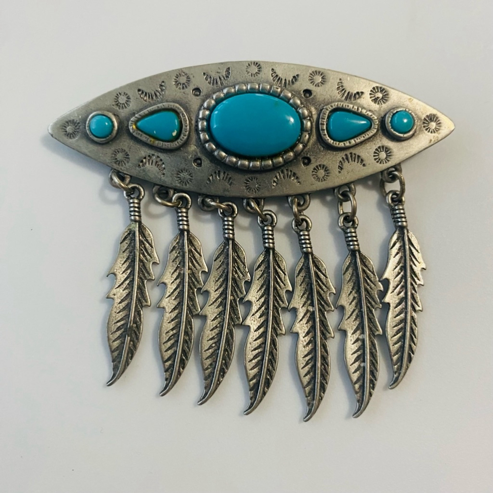 Vintage JJ Jonette Southwestern Brooch